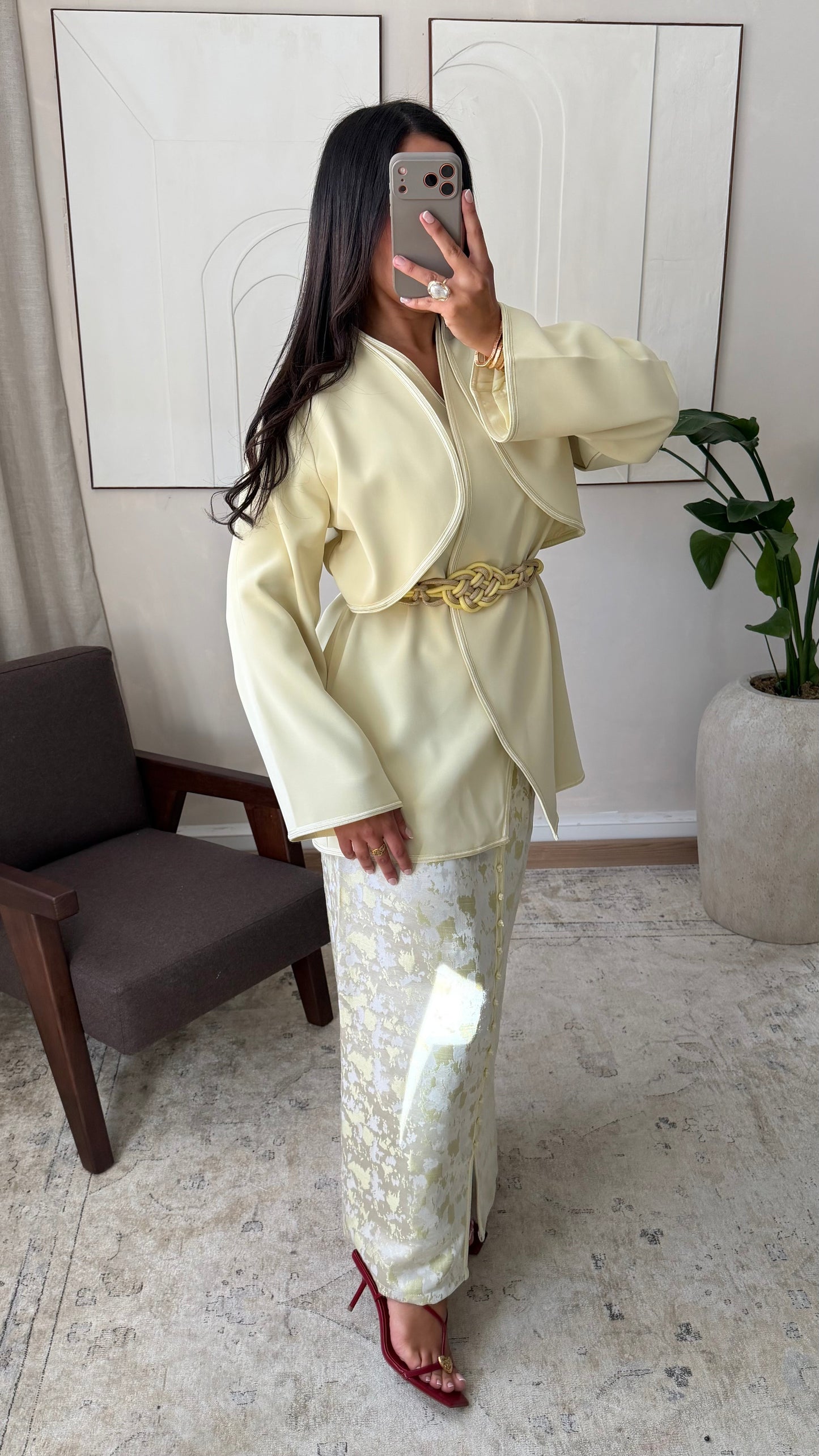 Ensemble Veste Et Brocard Sahkina I Jaune