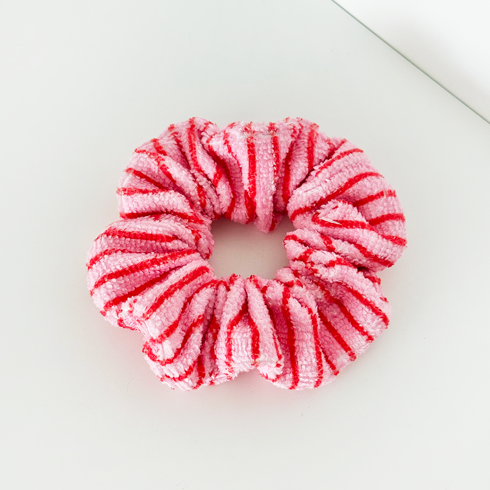 Cherry Stripes Towel Makeup Bag & Scrunchie Set