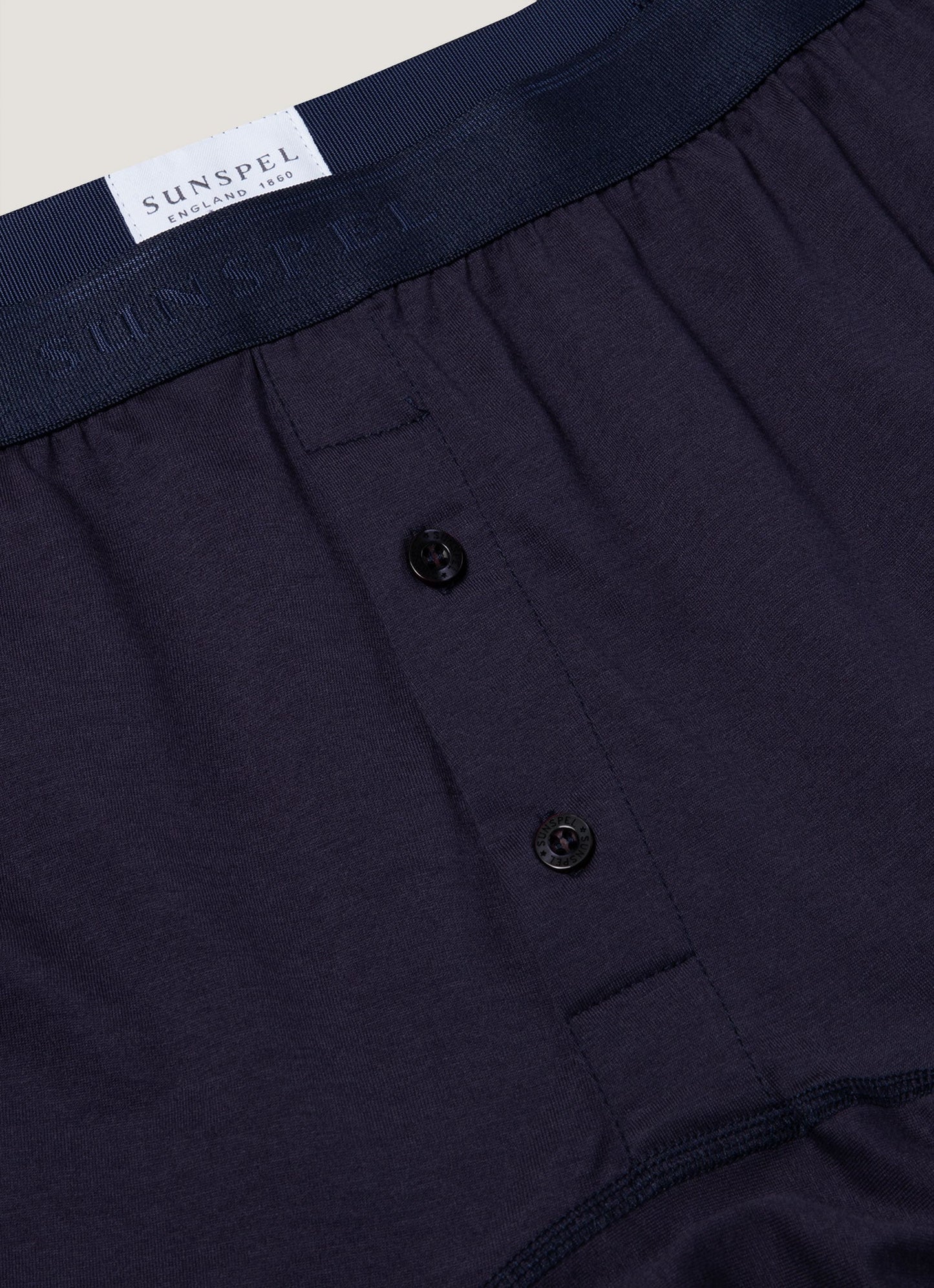 Mens Superfine Cotton Two Button Boxer Briefs In Navy Mshr4415 Buaa