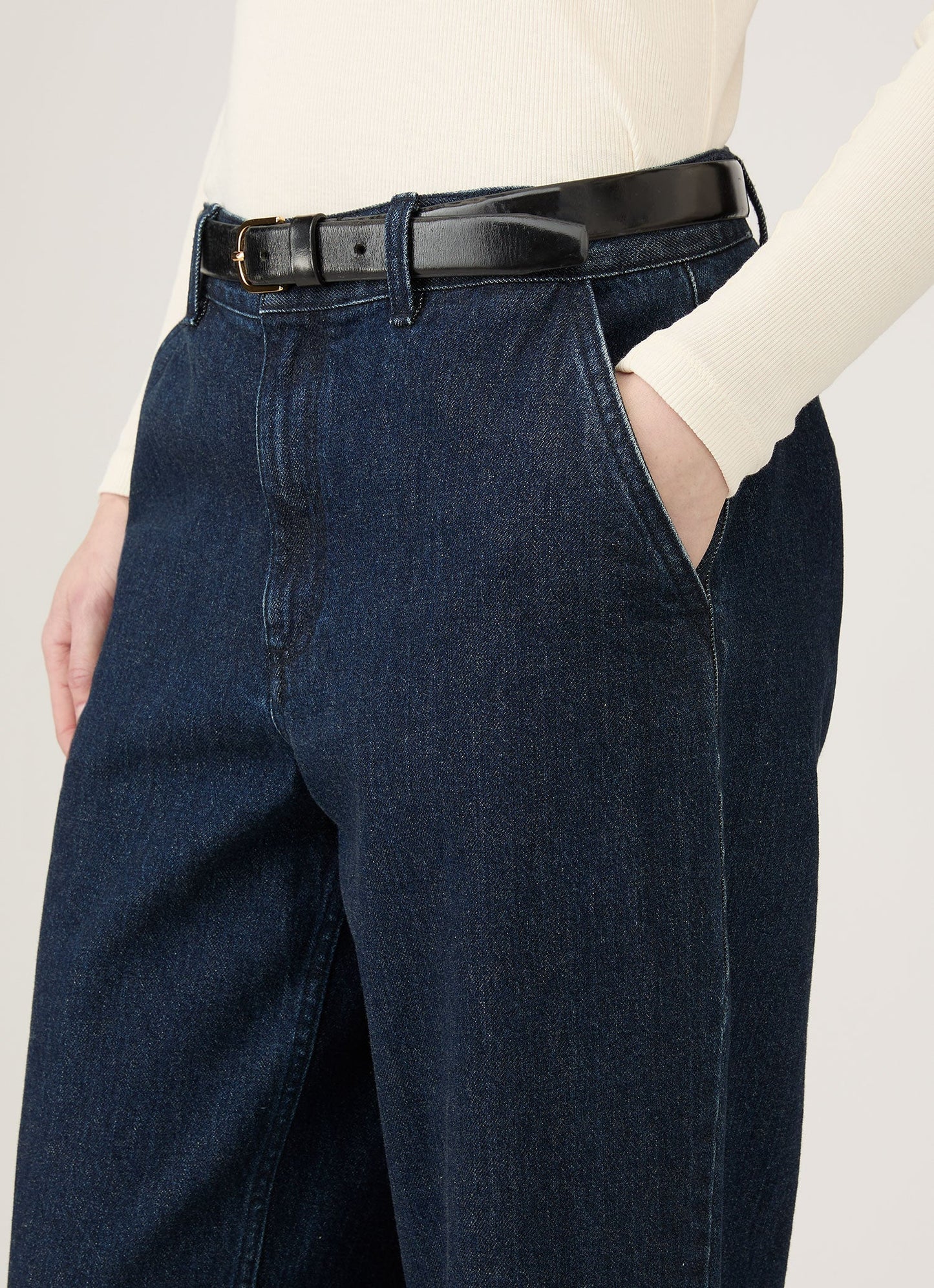 Womens Denim Tapered Trouser Denim Rinse Wash