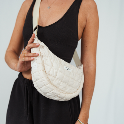 Crossbody Crescent Dog Walking Bag Bundle - Cloud