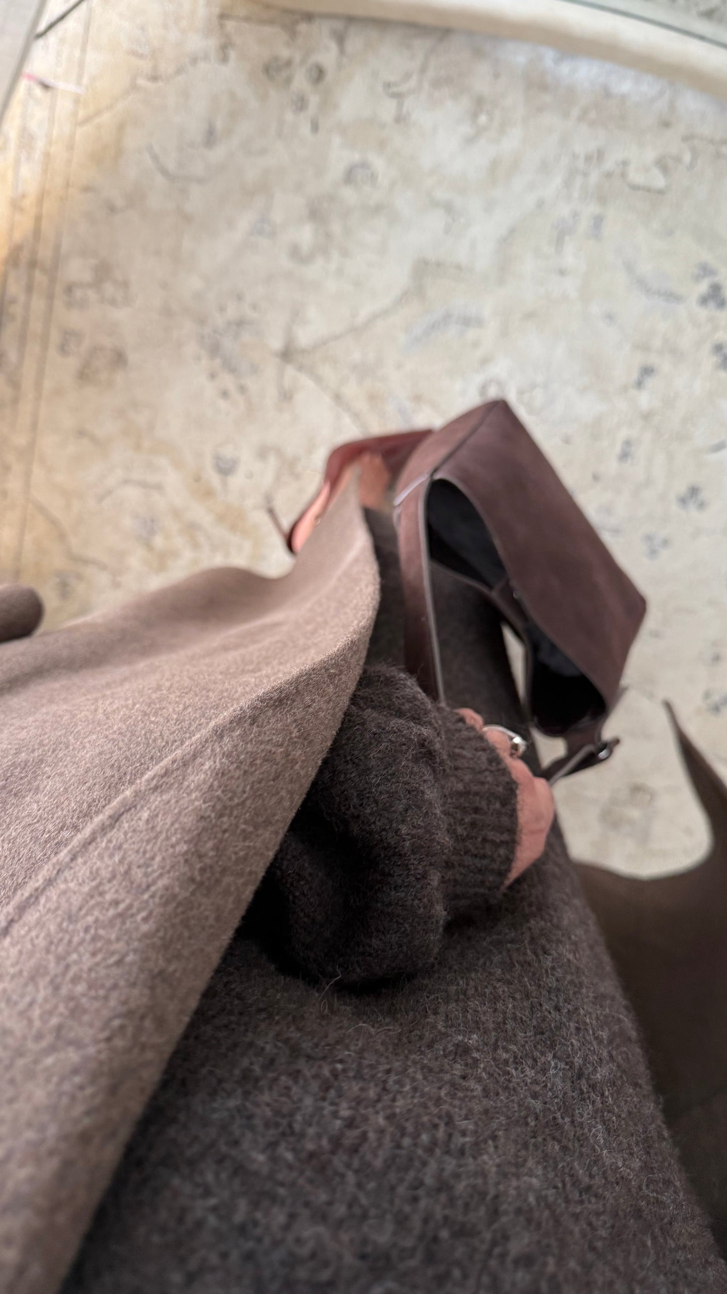 Gamme Premium Cousu Main I Manteau Long En Veritable Laine M 1953 I Marron Chocolat