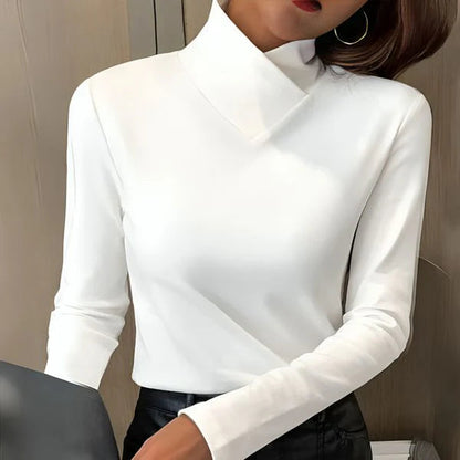 Double-sided German fleece long-sleeved solid color thermal shirt