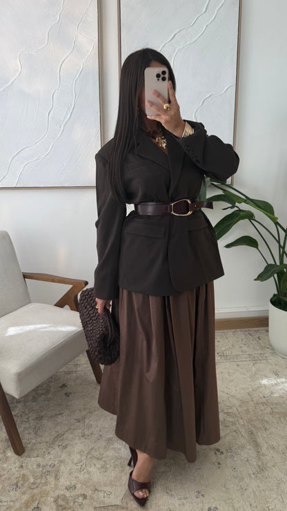 Blazer Oversize Lyana 11175 I Marron Chocolat 1