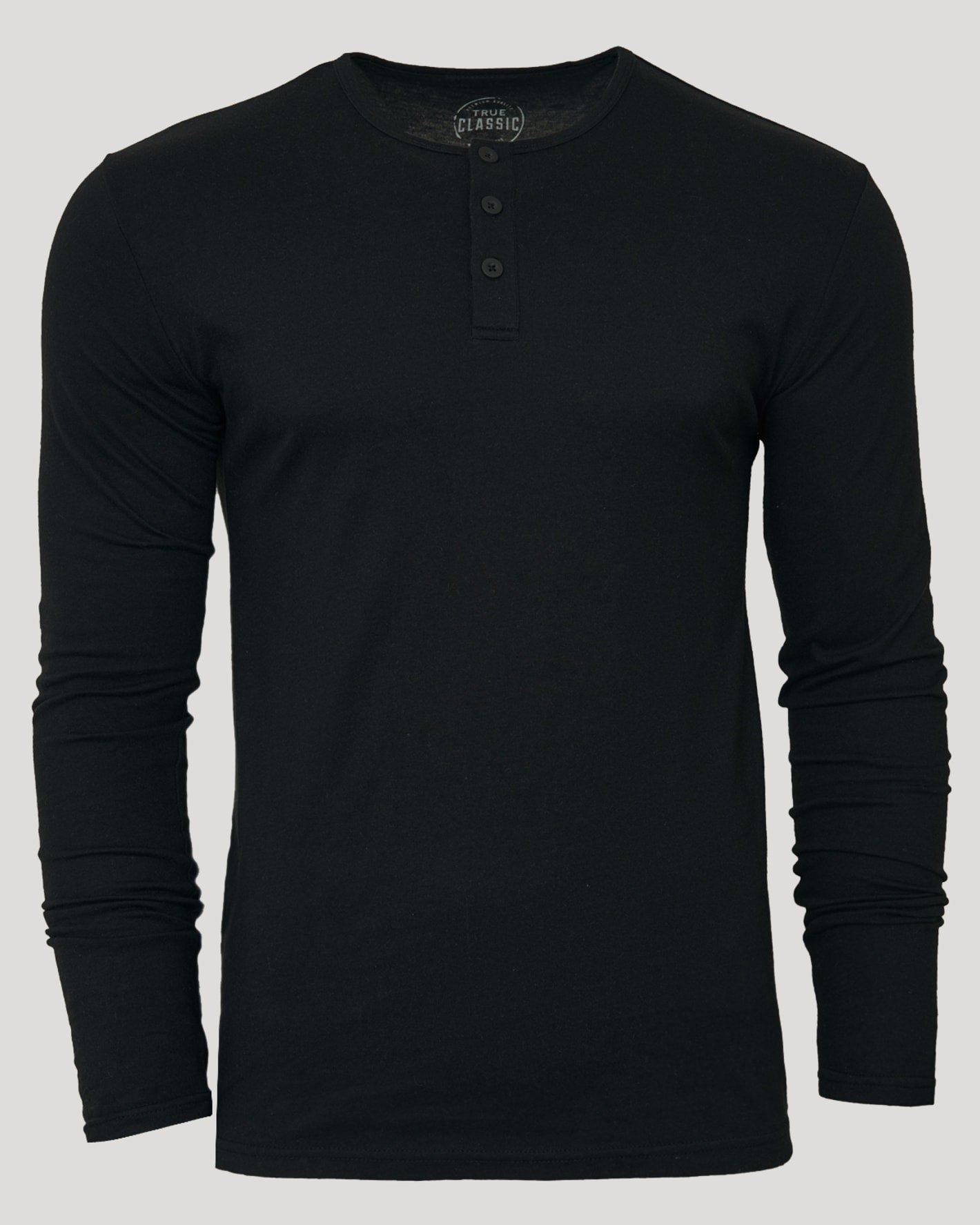 Black Long Sleeve Henley