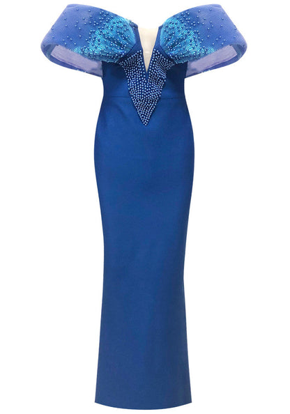 Bardot Pearl Maxi Dress Blue