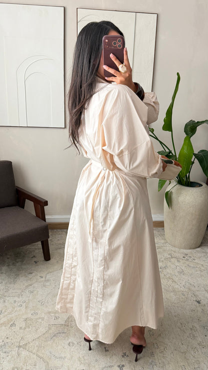 Robe Chemise En Coton Verdant I Beige Rose