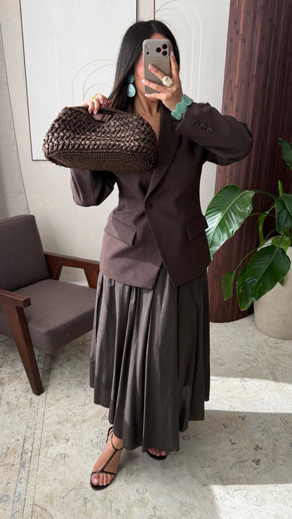 Blazer Ajuste A La Taille I Marron Chocolat