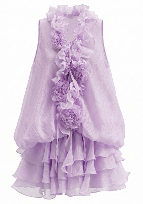 Floral Ruffle Dress Lavender