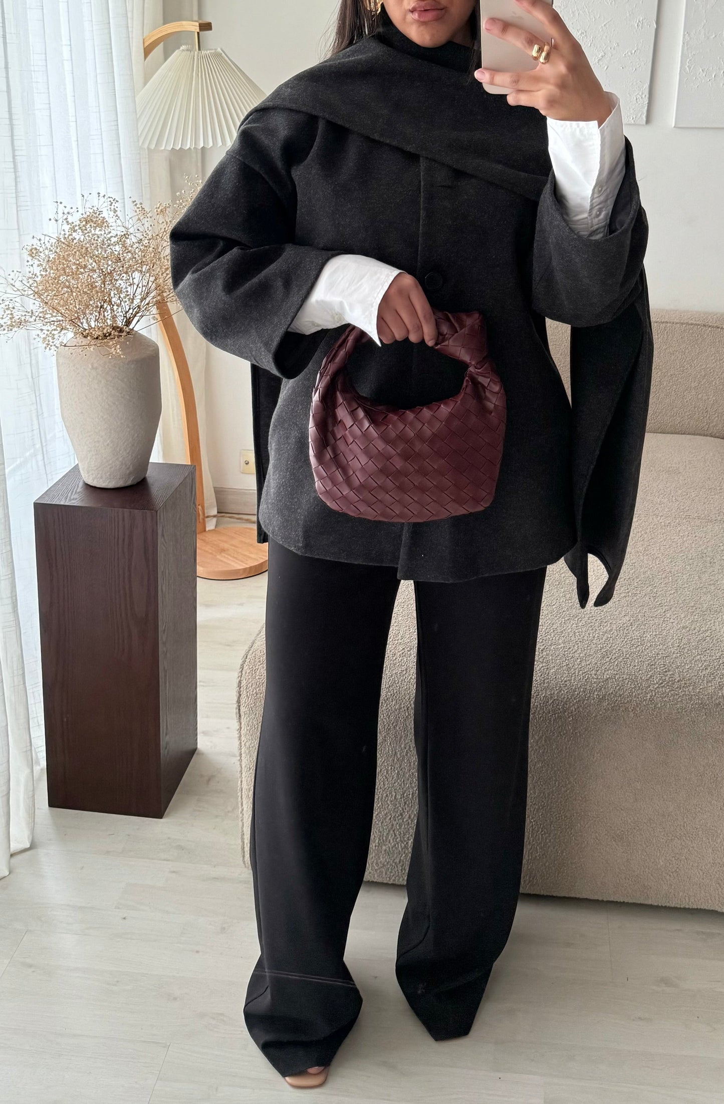 GAMME PREMIUM I Pantalon ULTRA LONG  à pinces épais P-2439 I Noir