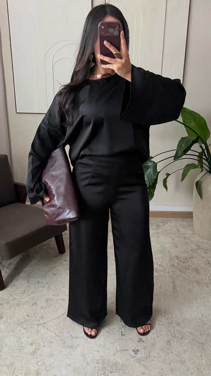 Pantalon Satine Yasminah I Noir Copie