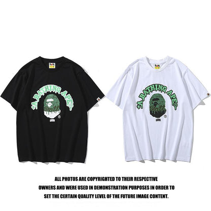 Bathing Ape T-Shirt Summer Camouflage Ape Head Short Sleeve T-shirt