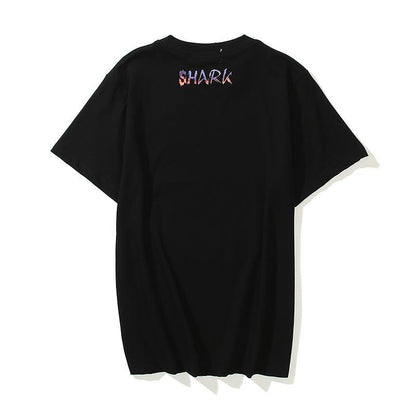 Bathing Ape T-Shirt Tiger Head Shark Head Casual Loose Short Sleeves T-shirt