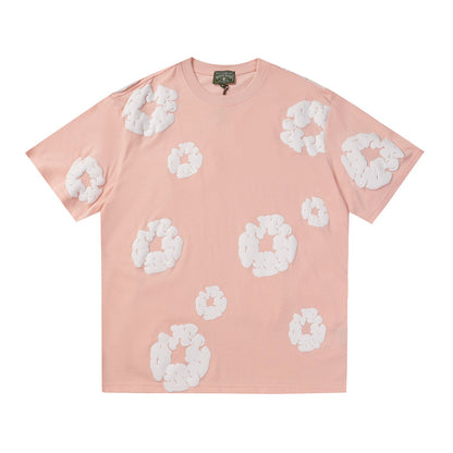 Denim Tears Outfit:T-shirt/Shorts (Separate Purchase Options) Puff Print Short Sleeve T-shirt Loose Couple Shorts Suit