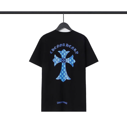 Chrome Heart T Shirts Sanskrit Color Printing Loose Cotton Casual Crew Neck Short Sleeve T-Shirt