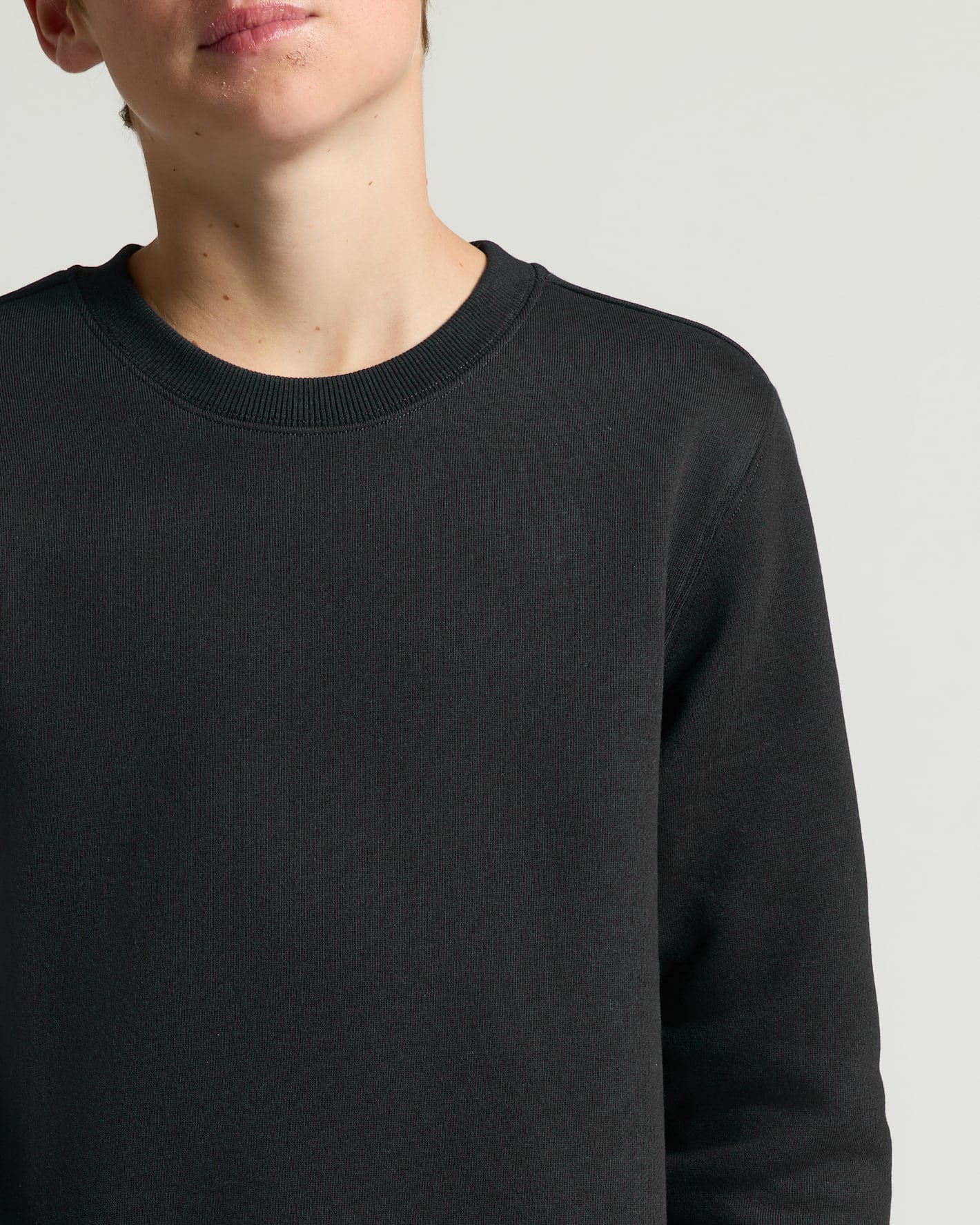 Boys' All Black Fleece Crew Neck 2-Pack