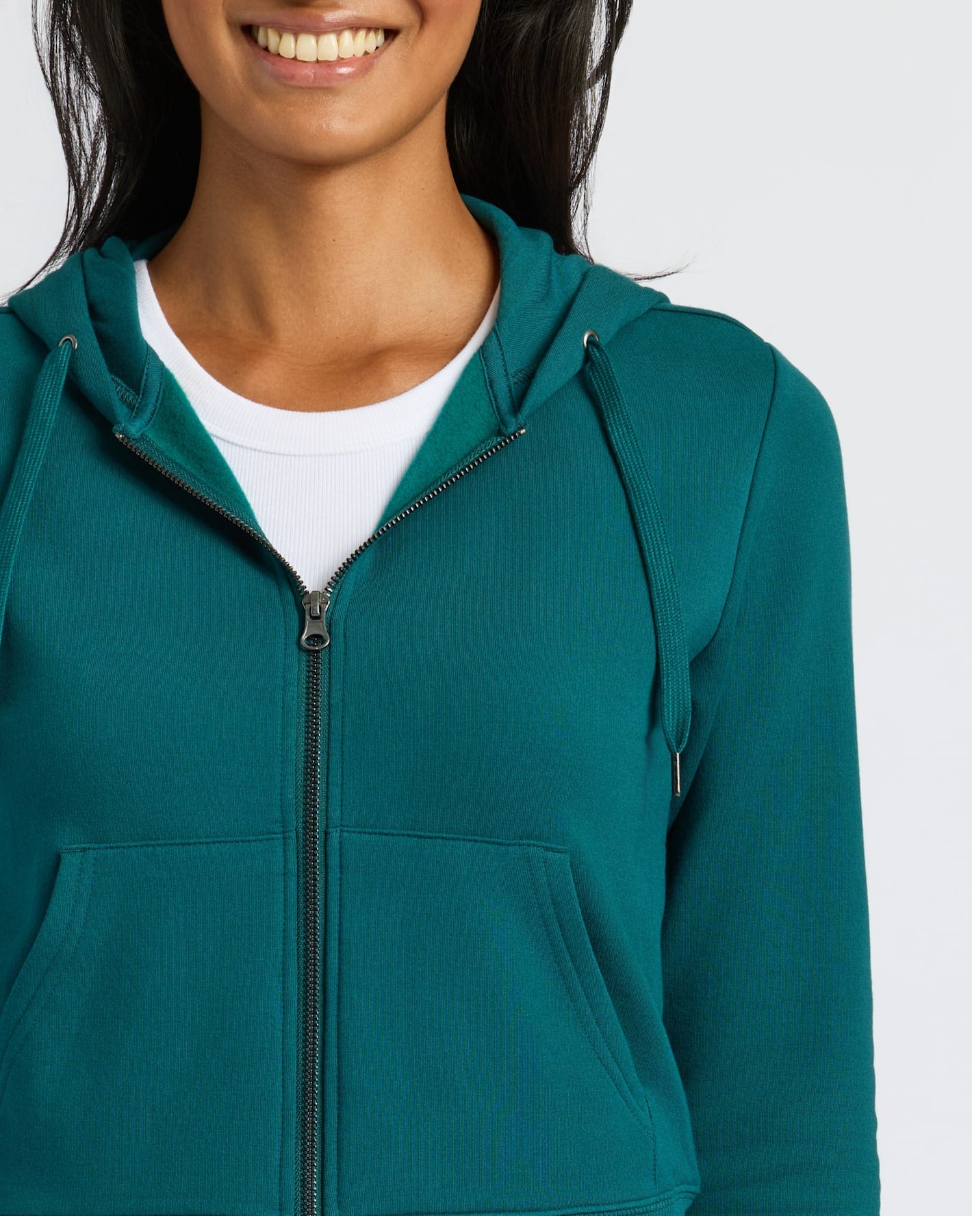 Womens Deep Emerald Crop Zip Hoodie & Relaxed Jogger 2-Pack