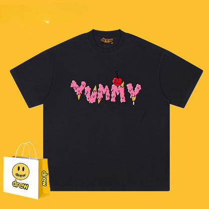 Drew T-shirts Short Sleeve English Printed T-shirt