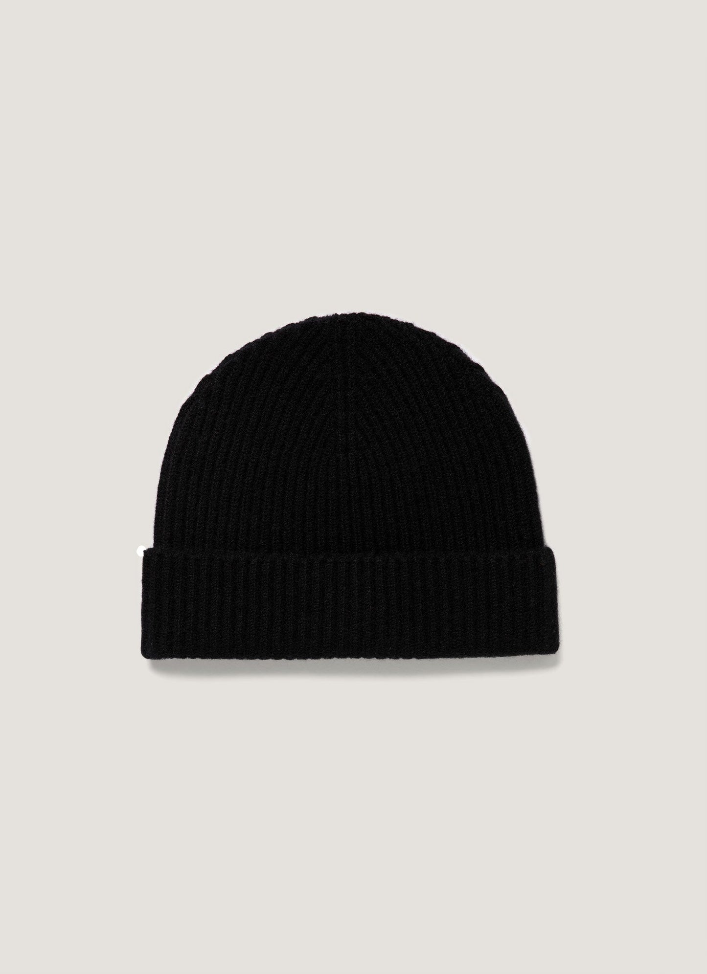Cashmere Ribbed Hat In Black Ahat9055 Bkaa