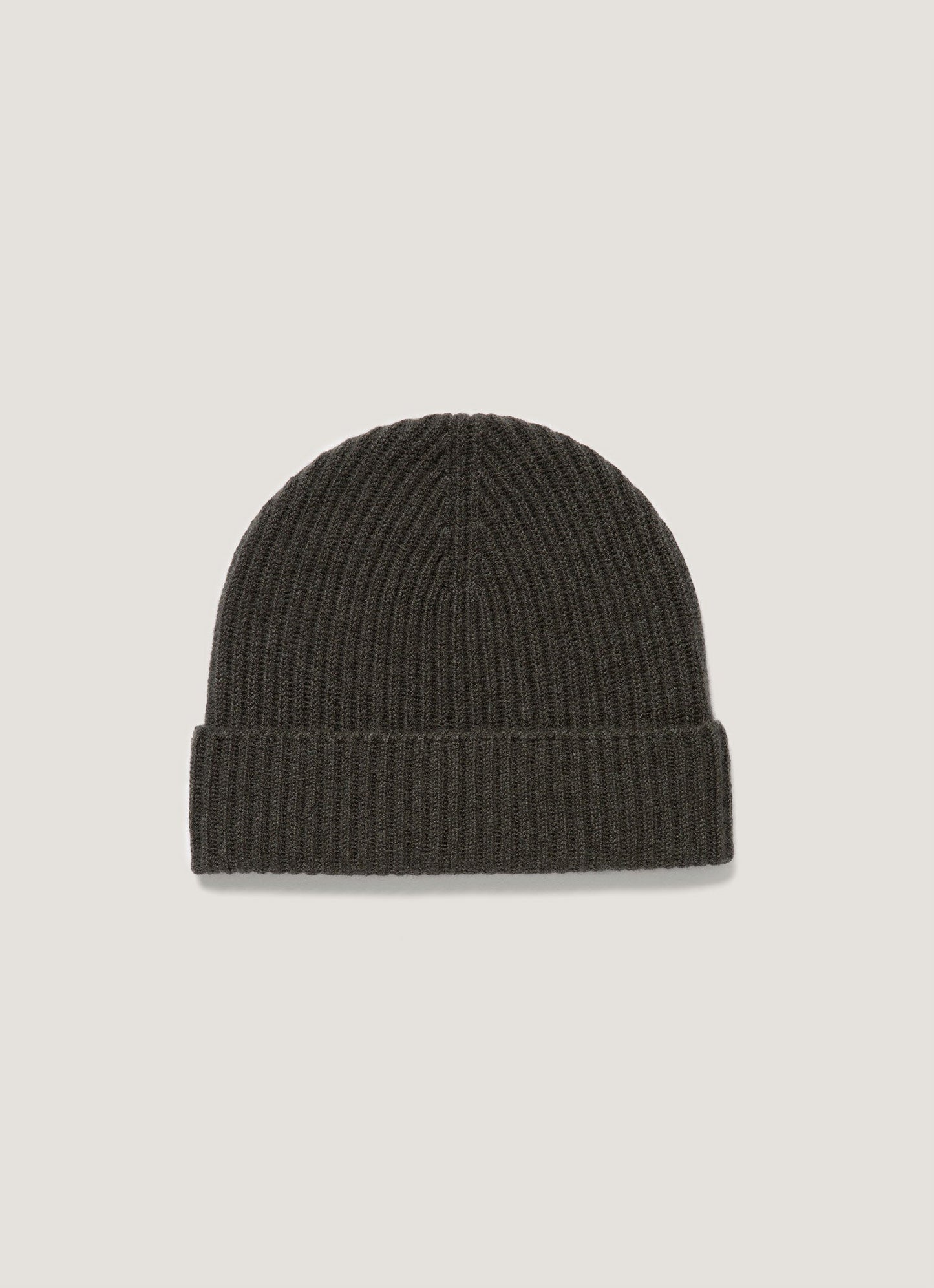 Cashmere Ribbed Hat In Dark Green Ahat9055 Gnin
