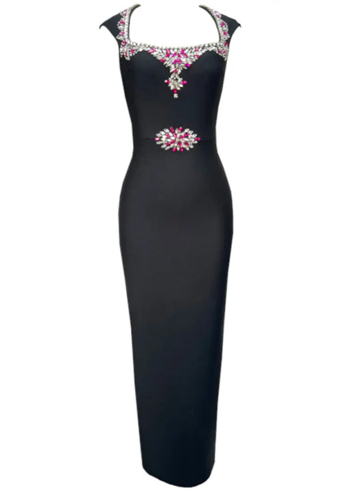 Crystal Maxi Dress Black