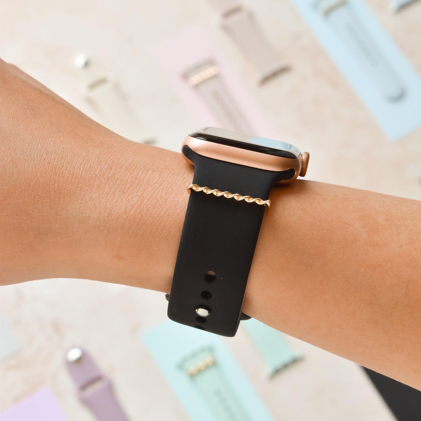 Watch Strap Charm - Gold Twist