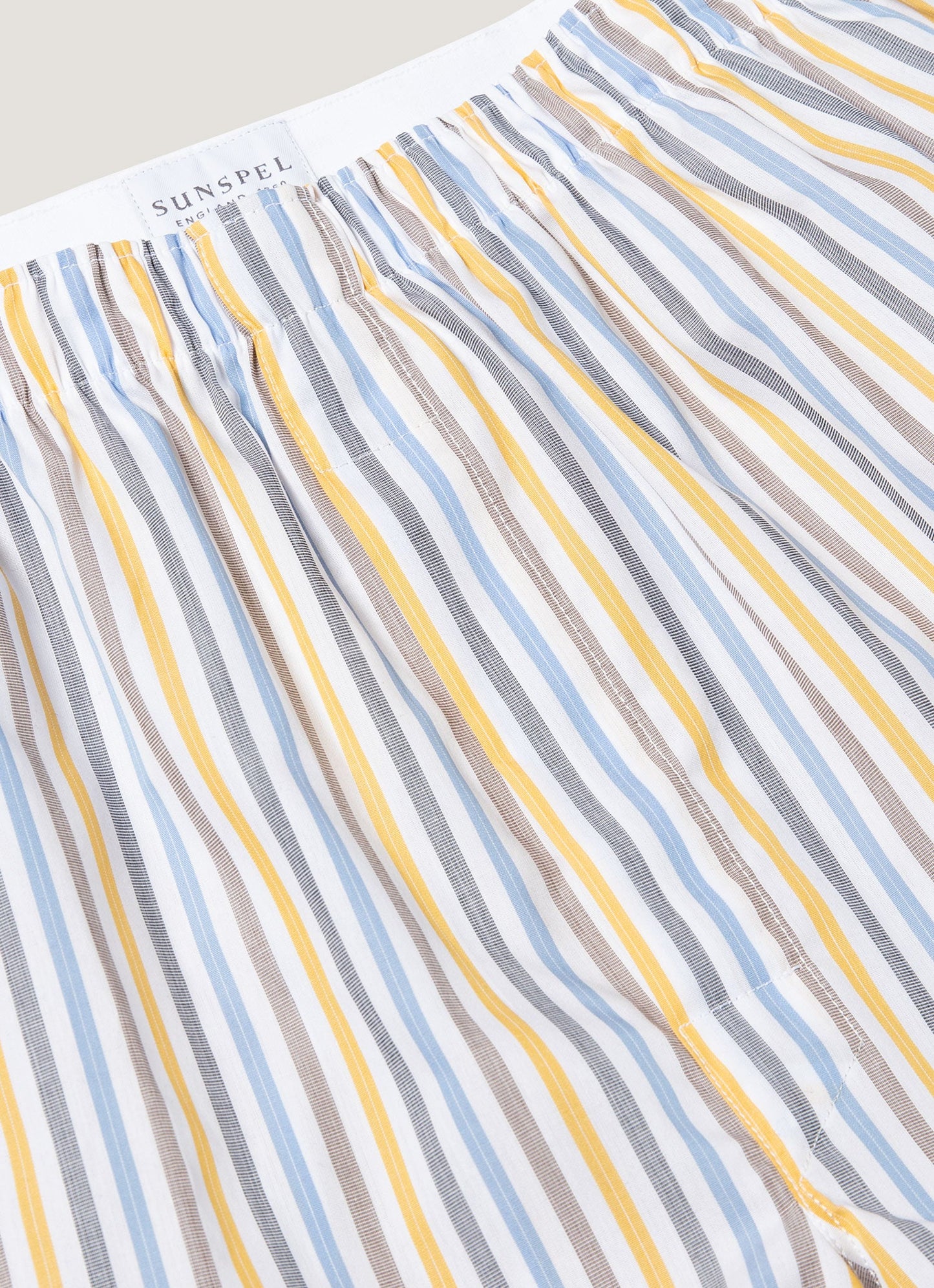 Mens Classic Boxer Shorts In White Blue Brown Yellow Mbox4700 Stny