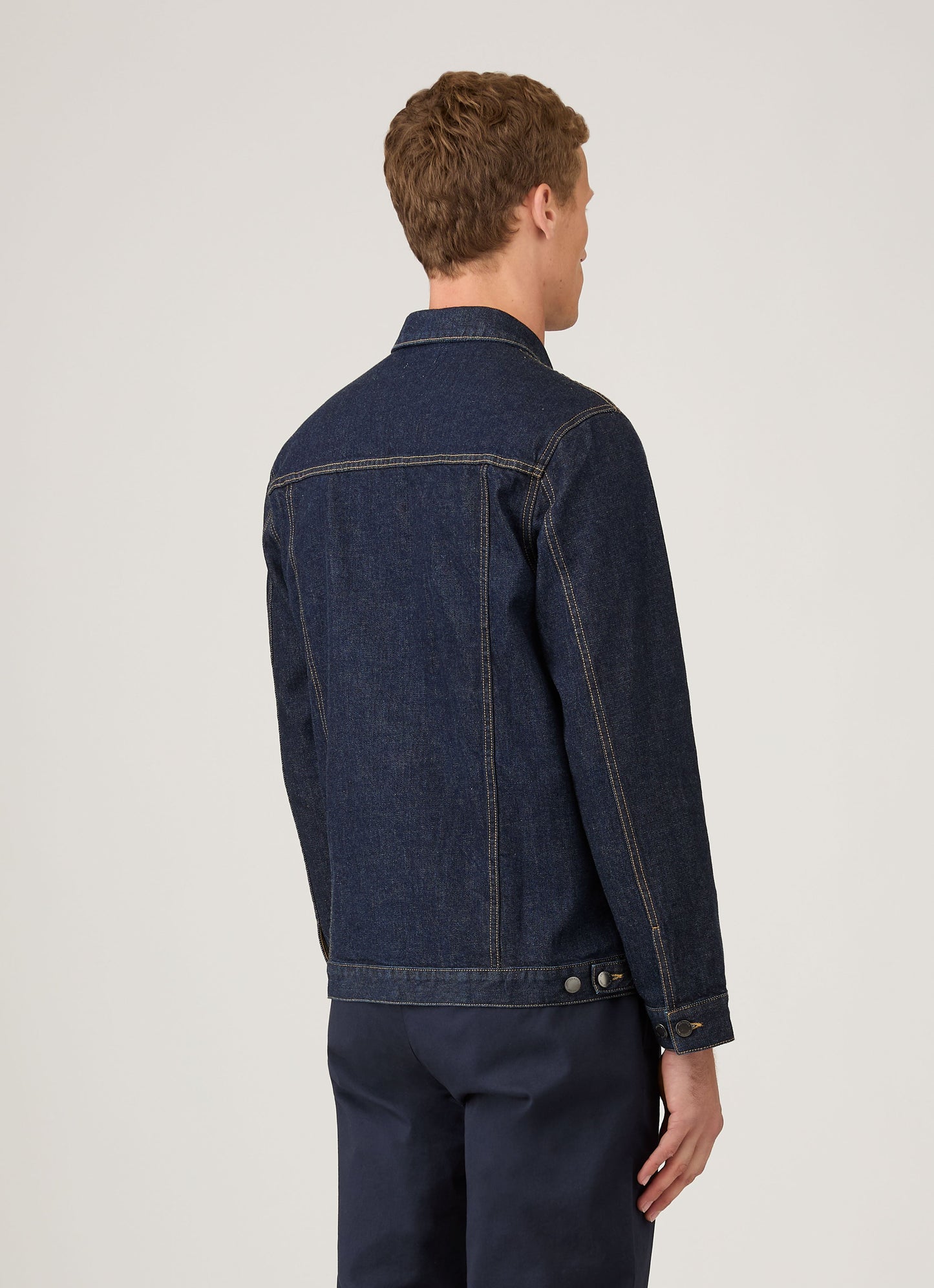 Men S Japanese Denim Jacket In Denim Rinse Wash Mjac7098 Bupc