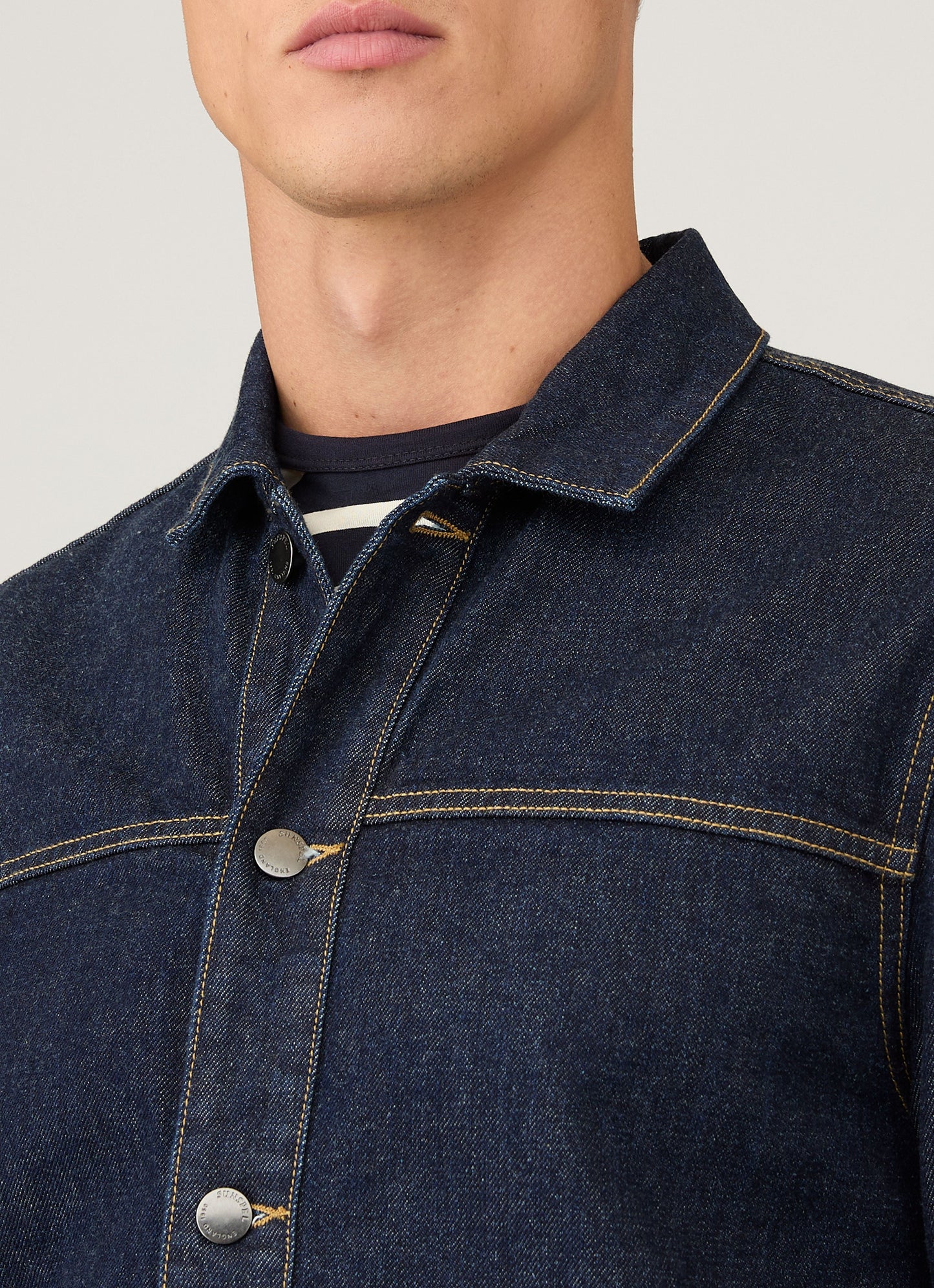 Men S Japanese Denim Jacket In Denim Rinse Wash Mjac7098 Bupc