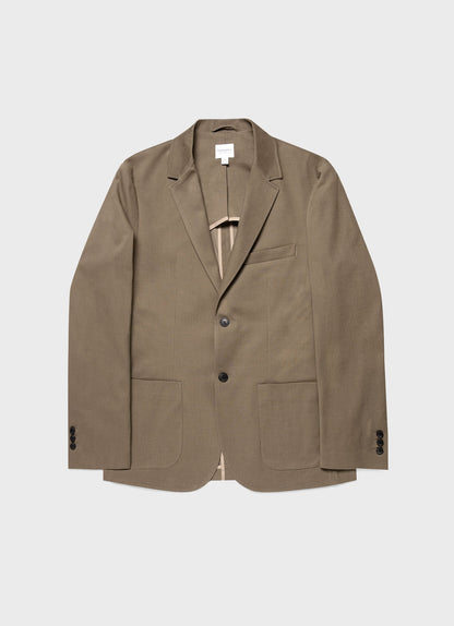 Mens Brushed Cotton Wool Blazer In Sandstone Mjac7135 Brfc