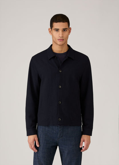 Mens Seersucker Jacket In Navy Mjac7180 Buaa