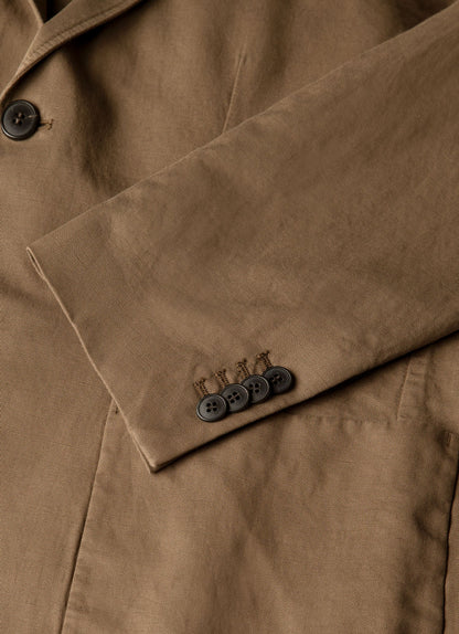 Mens Cotton Linen Blazer In Dark Cedar Mjac7220 Brgr
