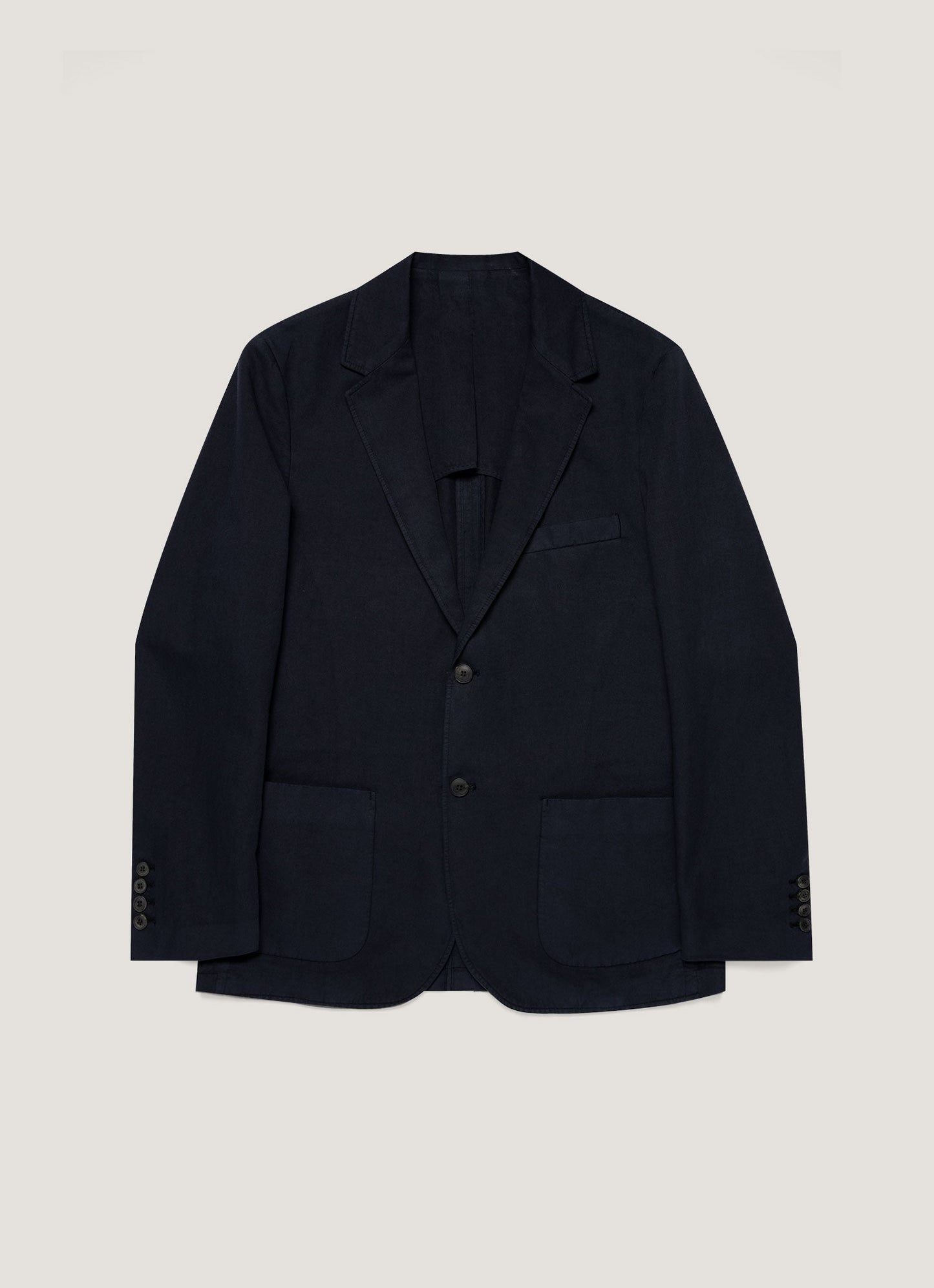 Mens Cotton Linen Unstructured Blazer In Navy Mjac7220 Buaa