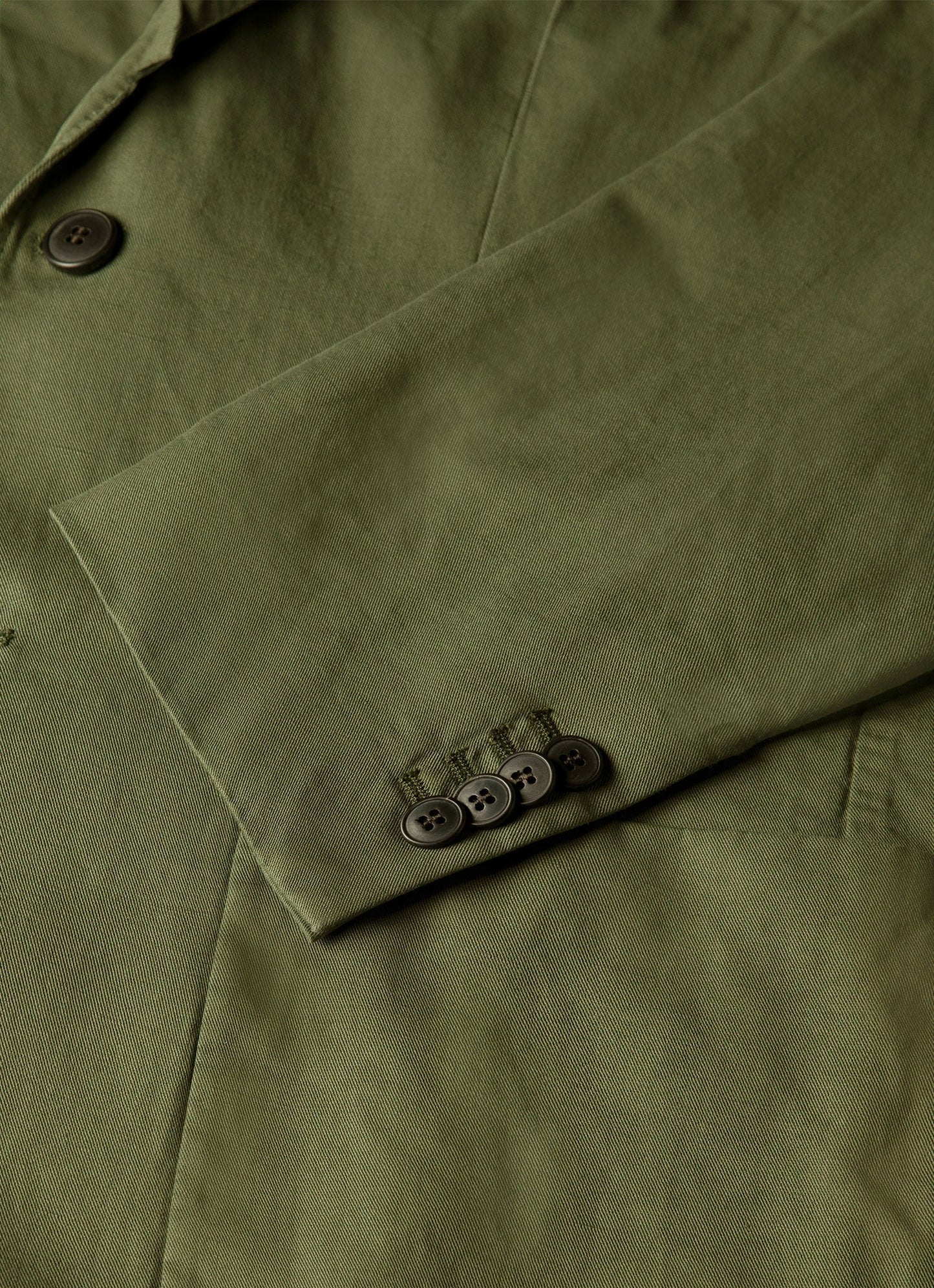 Men's Cotton Linen Blazer in Deep Olive