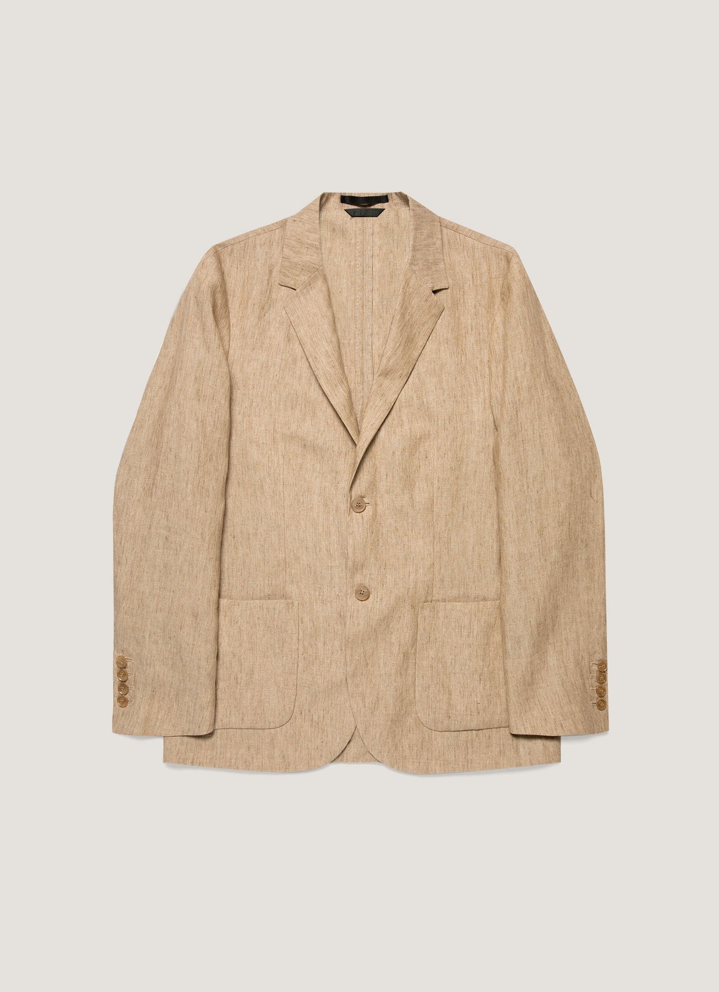 Mens Linen Blazer In Dune Melange Mjac7186 Brga