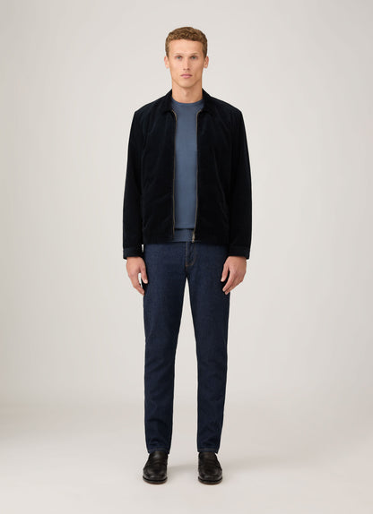 Mens Corduroy Harrington Jacket In Navy Mjac7195 Buaa