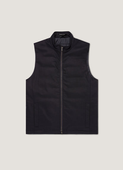 Mens Wool Cashmere Gilet In Navy Mjac7199 Buaa