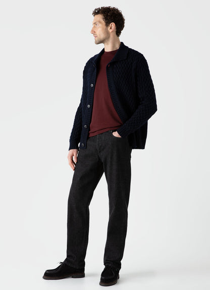 Mens Regular Fit Jean In Black Denim Wash Mjea3904B Bkbi