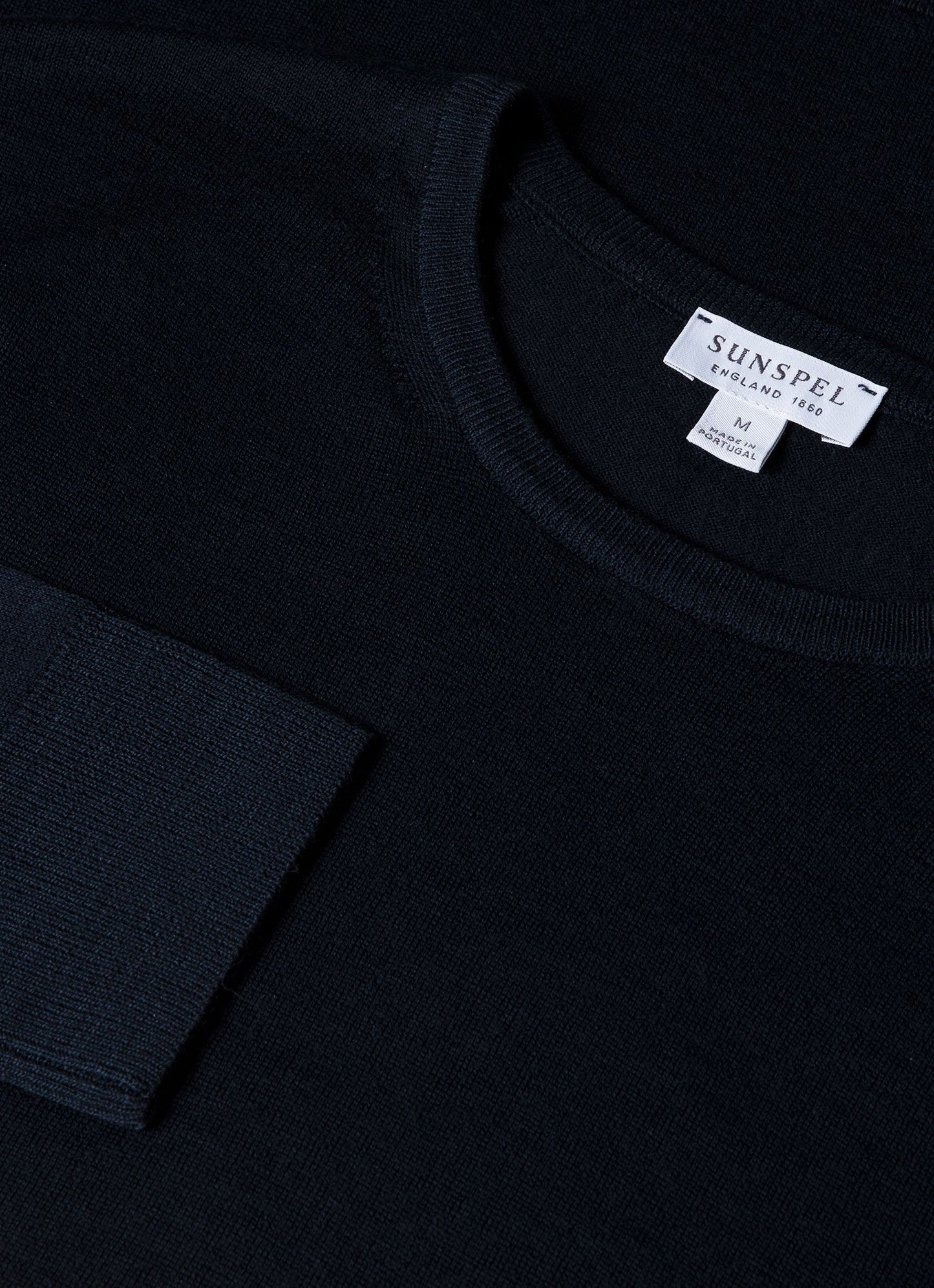 Mens Fine Merino Wool Jumper Light Navy Mjum8058