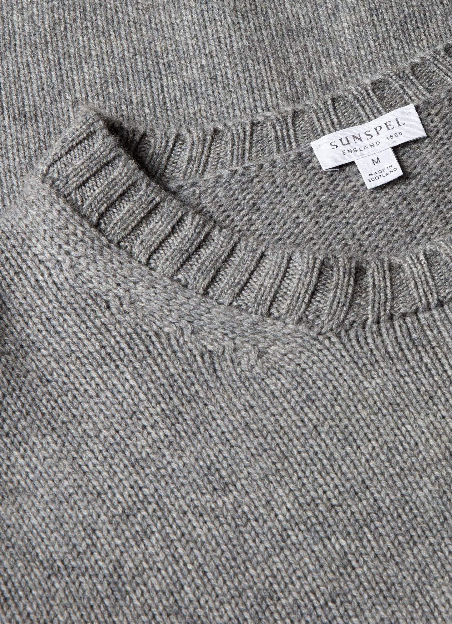 Mens Roxburgh Cashmere Jumper In Mid Grey Melange Mjum8217 Gyak