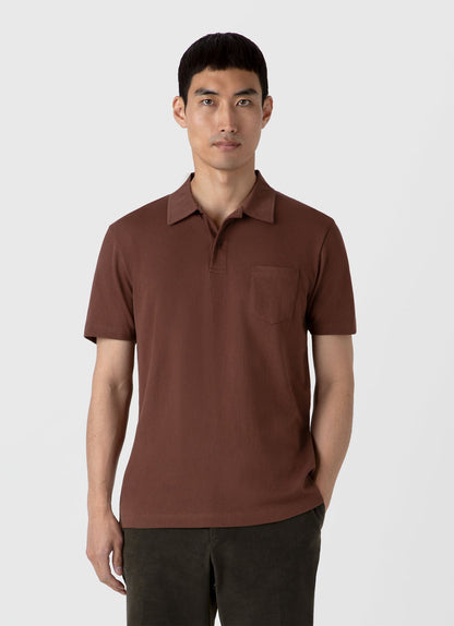 Mens Riviera Polo Shirt In Cocoa Brown Mpol1026 Brfn