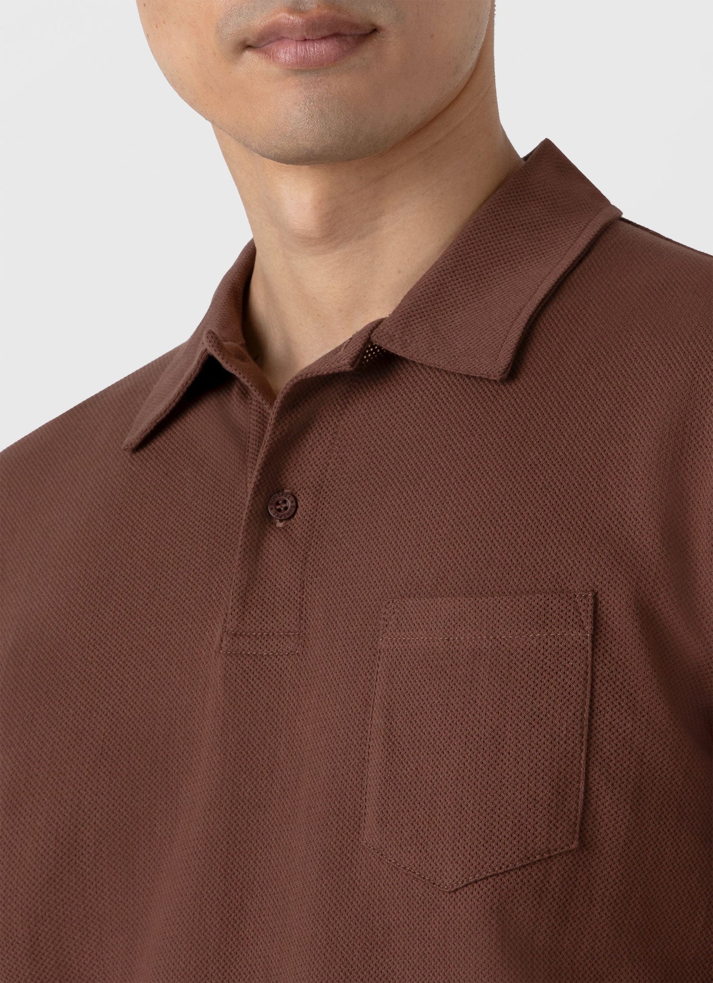 Mens Riviera Polo Shirt In Cocoa Brown Mpol1026 Brfn