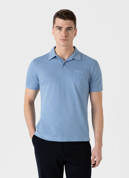 Mens Riviera Polo Shirt In Cornflower Mpol1026 Buva