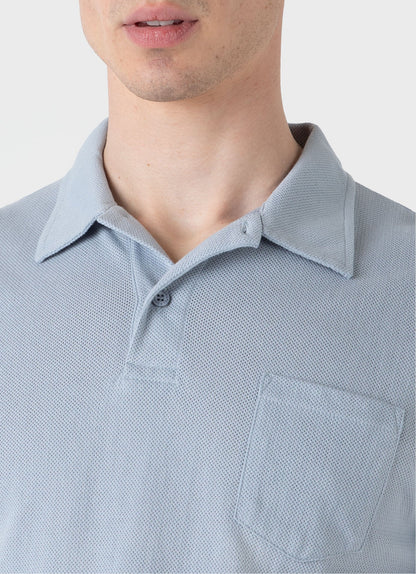 Mens Riviera Polo Shirt In Smoke Blue Mpol1026 Buvc