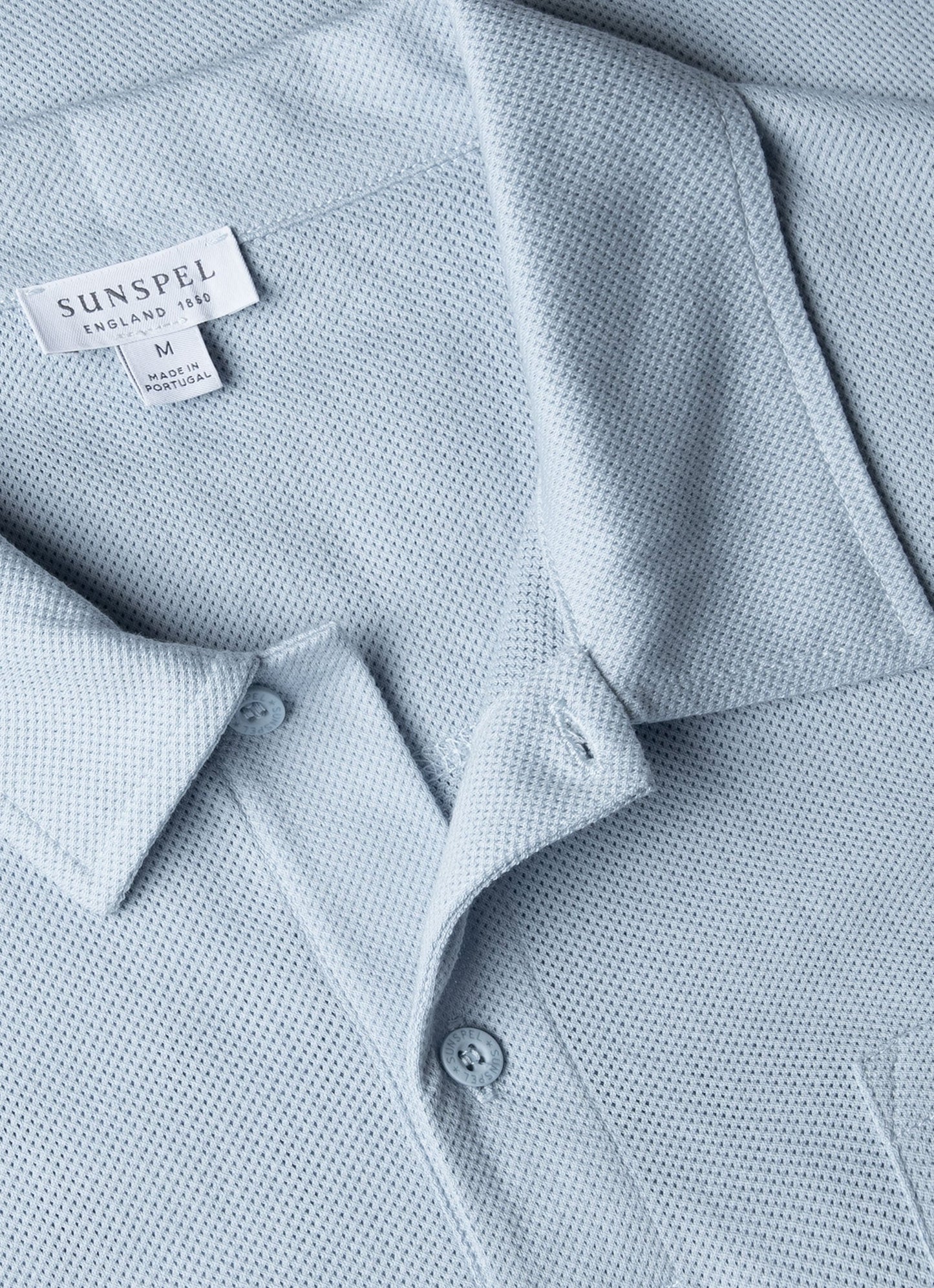 Mens Riviera Polo Shirt In Blue Mist Mpol1026 Buvq