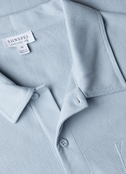Mens Riviera Polo Shirt In Blue Mist Mpol1026 Buvq