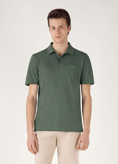 Mens Riviera Polo Shirt In Dusk Green Mpol1026 Gnij