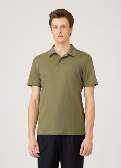 Mens Riviera Polo Shirt In Sea Moss Mpol1026 Gnim
