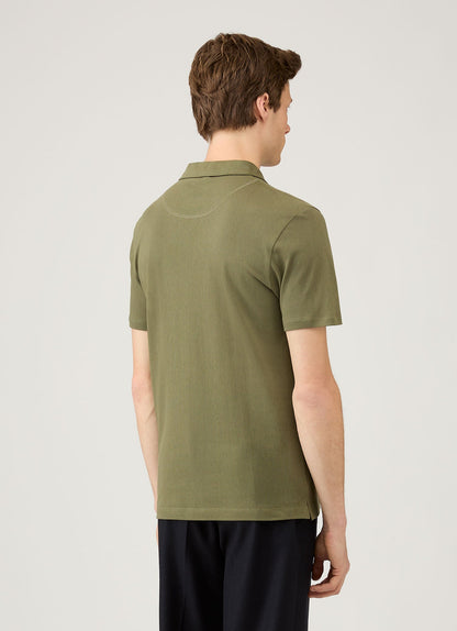 Mens Riviera Polo Shirt In Sea Moss Mpol1026 Gnim