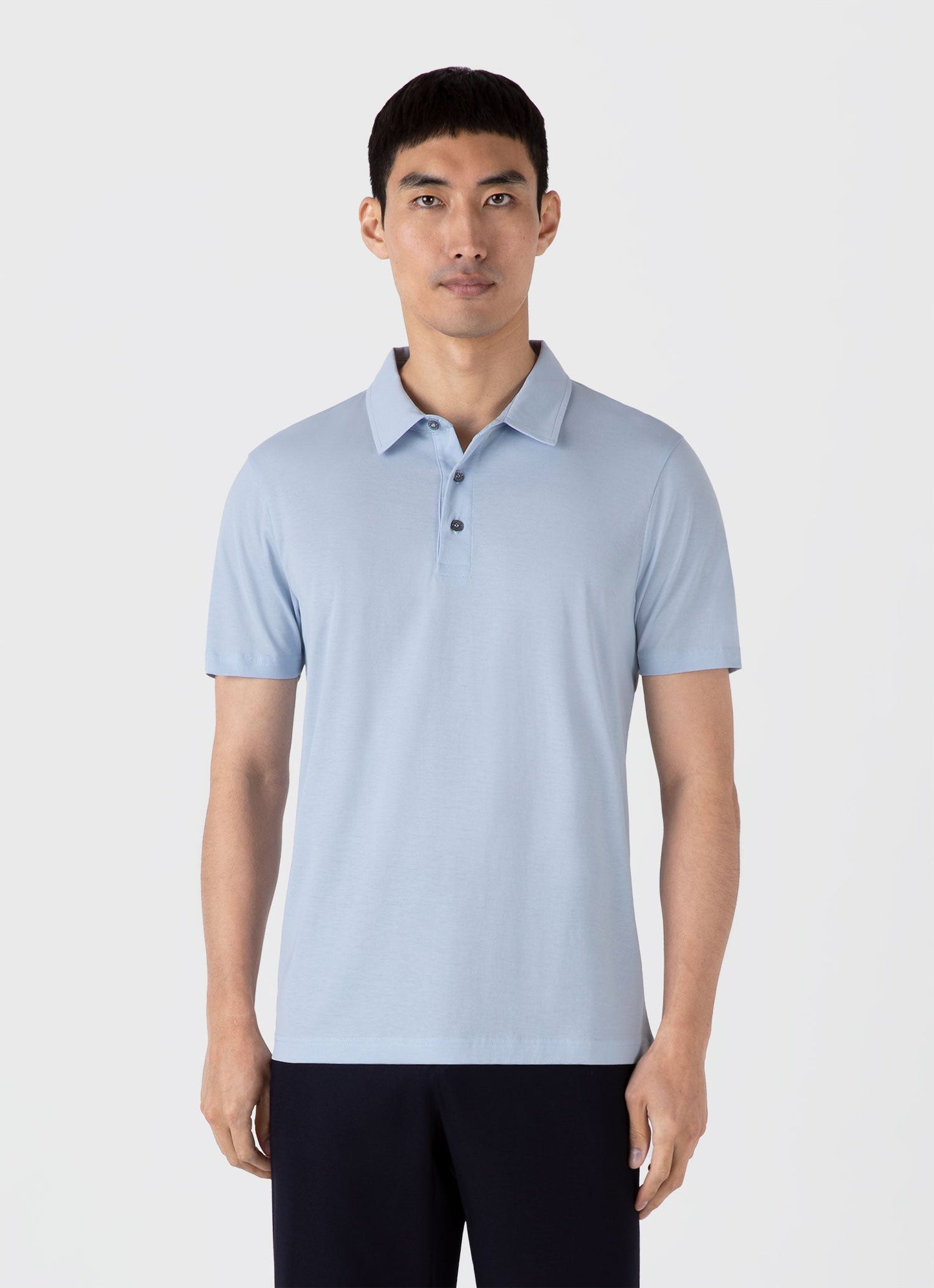 Mens Classic Jersey Polo Shirt In Blue Mist Mpol1052 Buvq